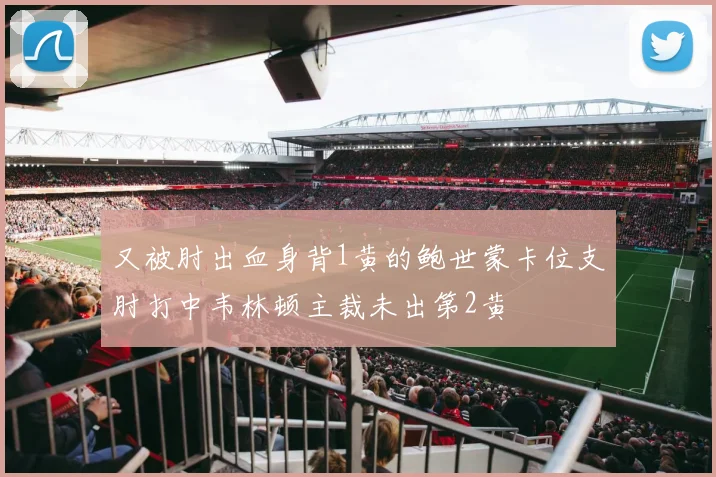 又被肘出血身背1黄的鲍世蒙卡位支肘打中韦林顿主裁未出第2黄